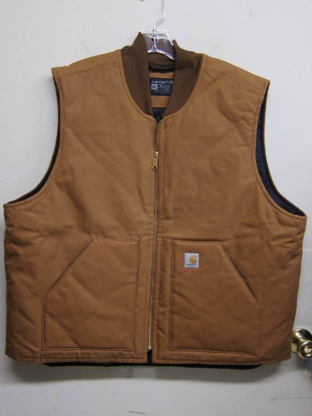 Carhartt OV0001-M Men's XXL 100% Cotton Shell Brown Vest